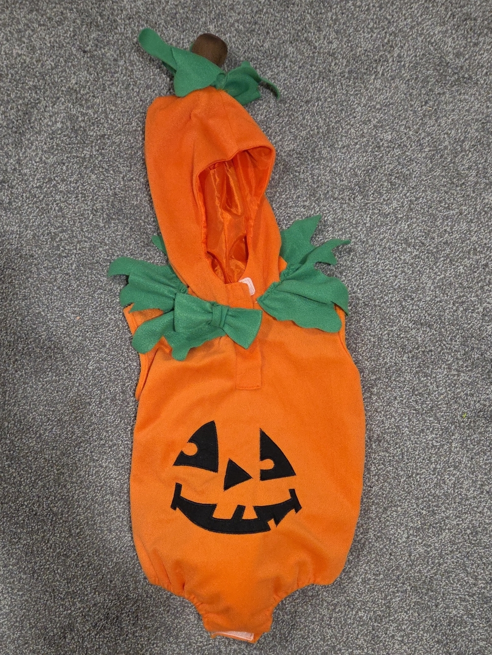 Kids Orange Pumpkin Costume with Hood